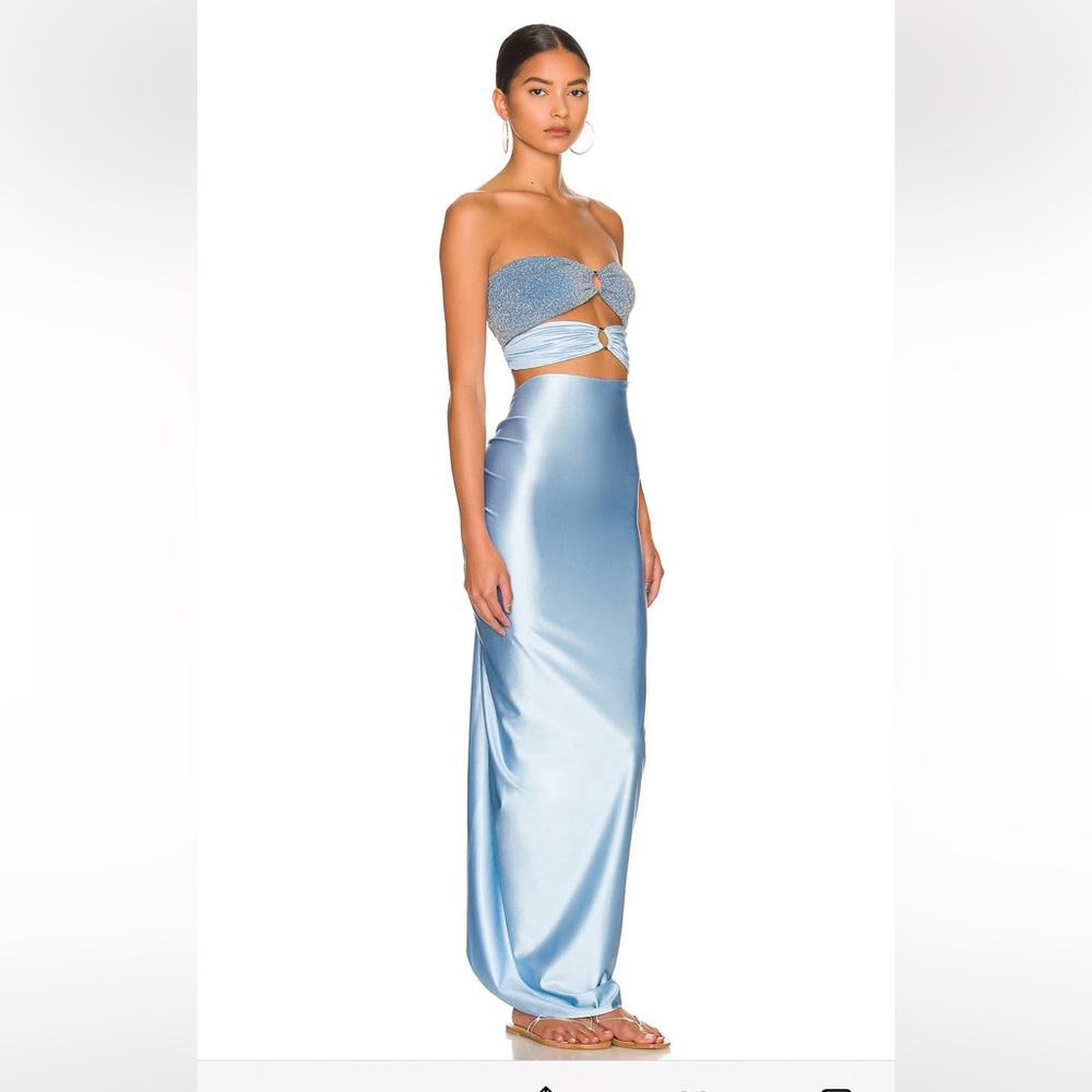 Isla Maxi Dress in Lagoon Multi Blue Size M - Picture 2 of 4